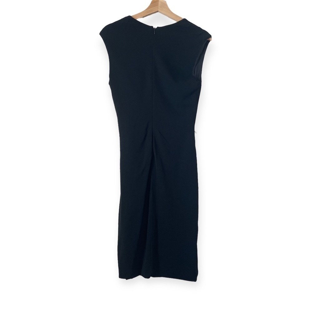 Ralph Lauren Black Label Women’s Faux Wrap V-Neck Knee Length Dress LBD Size 10 - Picture 7 of 7